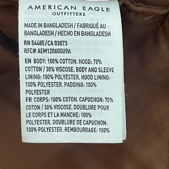 American Eagle Sherpa Lined Hooded Workwear Jacket Chore Coat Mens XL Brown - Picture 11 of 14